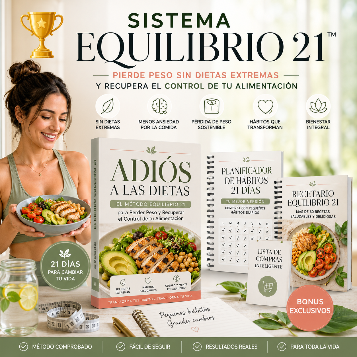 🏆 Sistema Equilibrio 21™ | Pierde Peso Sin Dietas Extremas y Recupera el Control de tu Alimentación
